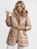 Baumwoll-Übergangsjacke mit Kapuze