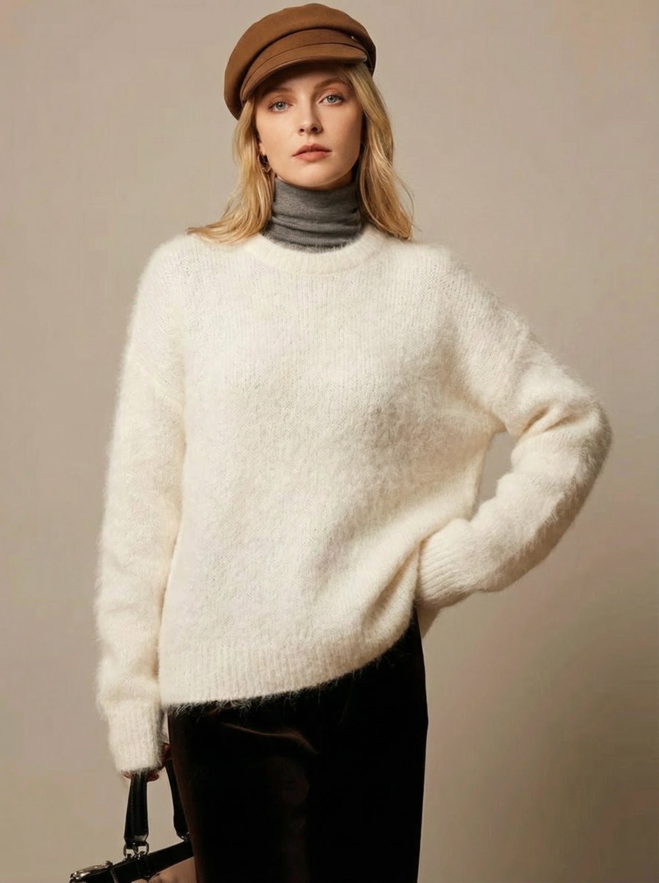 Kuscheliger Loose Fit Alpaka-Pullover