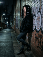 Kuschelige Oversized Winterjacke mit Hasenohren