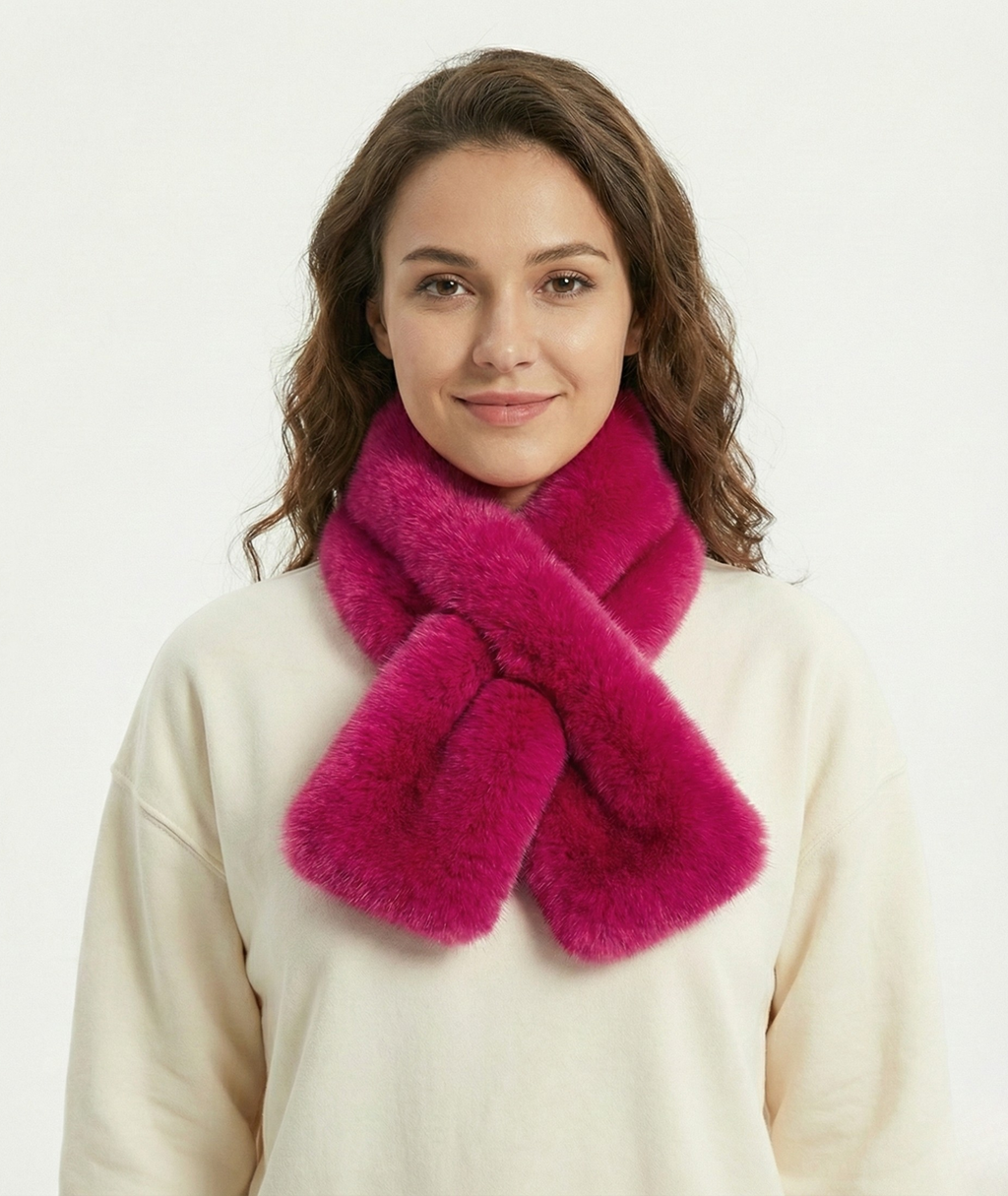 Kuscheliger Kunstfell-Halswärmer