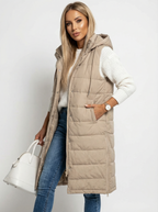 Figurbetonter Baumwoll-Cardigan mit Kapuze