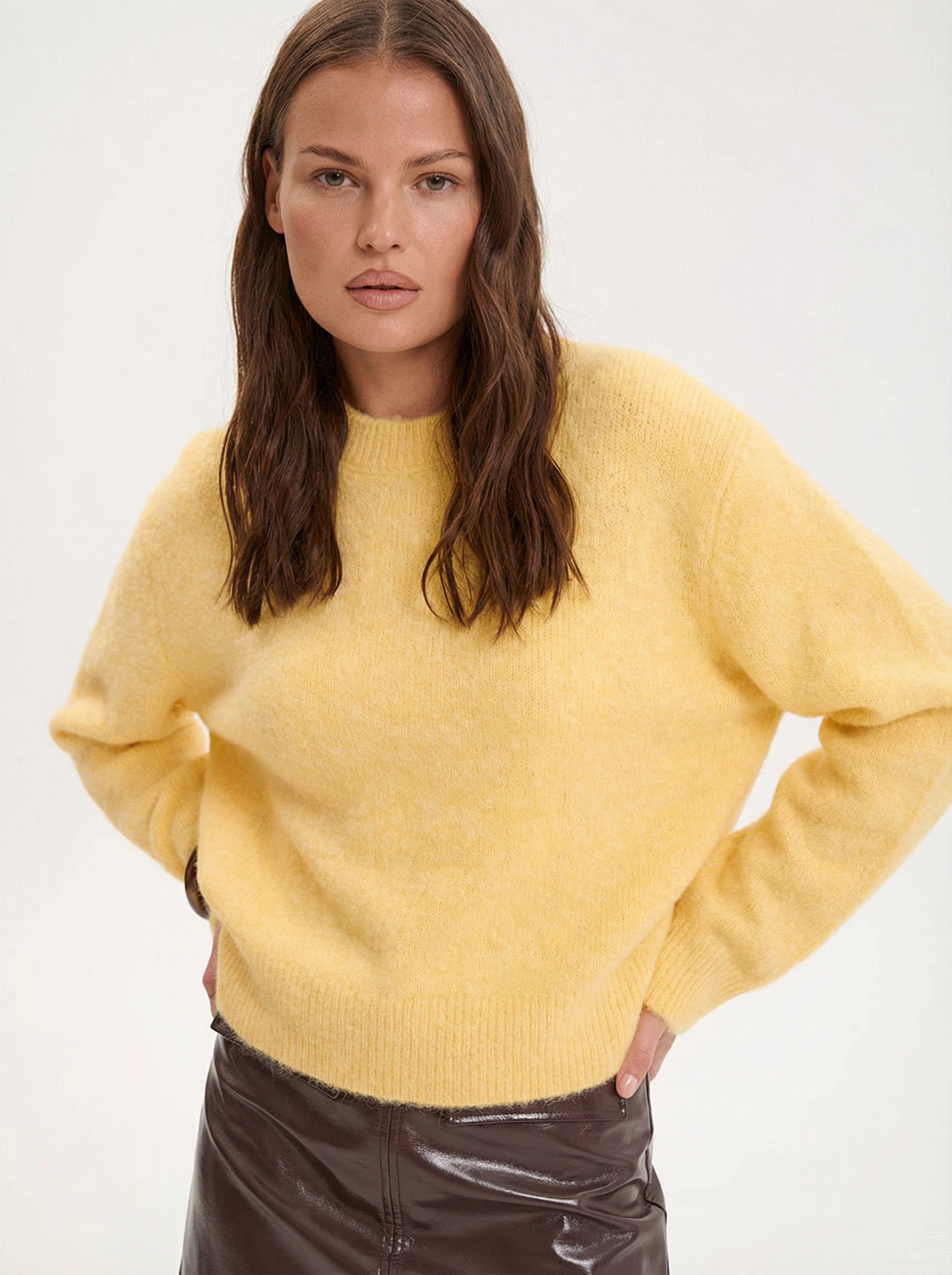 Oversized Strickpullover aus Wolle
