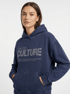 Lockerer Hoodie mit glitzerndem Letter-Print