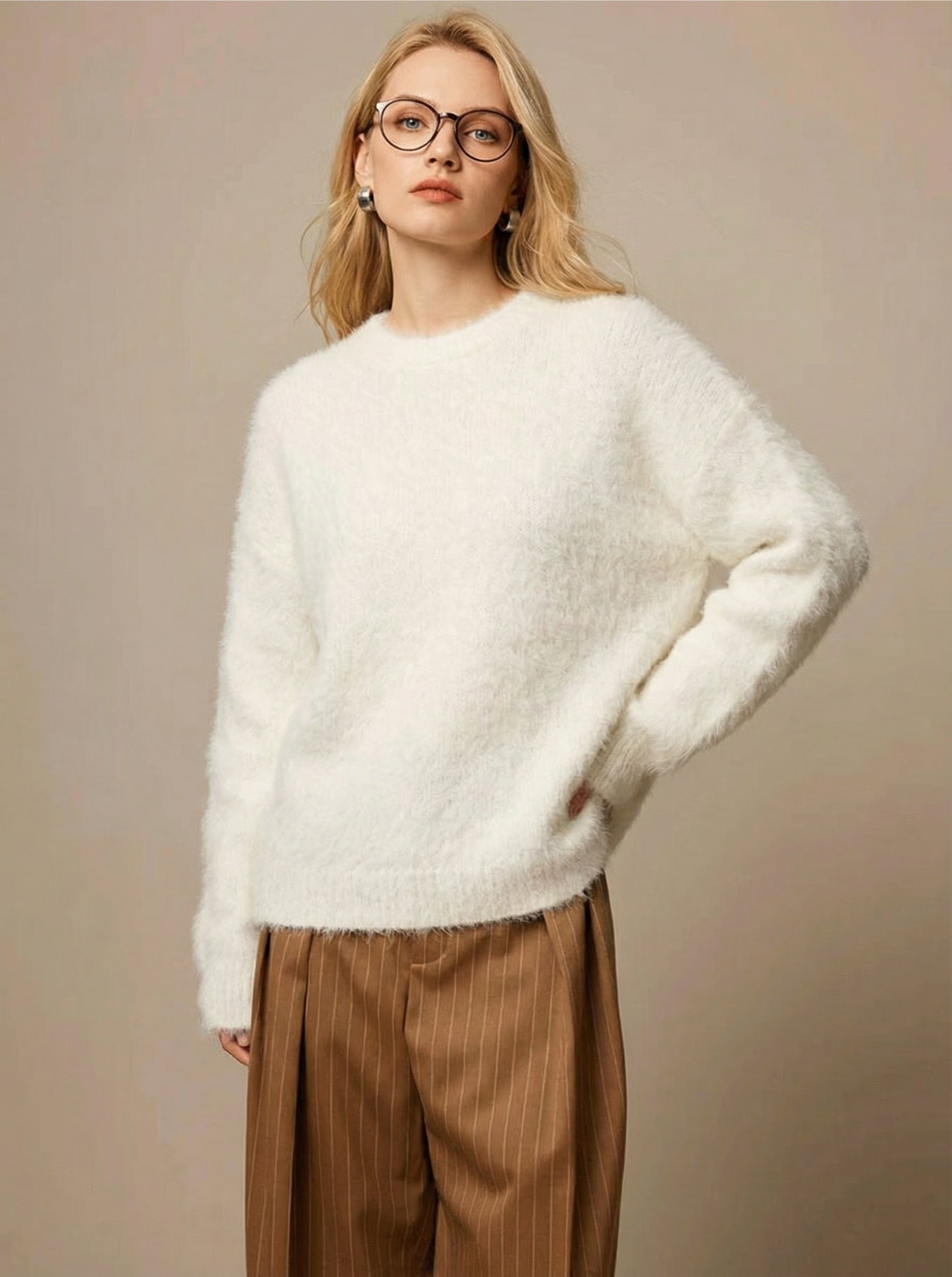 Kuscheliger Loose Fit Alpaka-Pullover