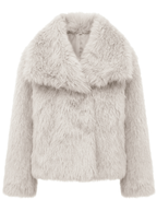 Eleganter Warmer Kunstfell-Mantel