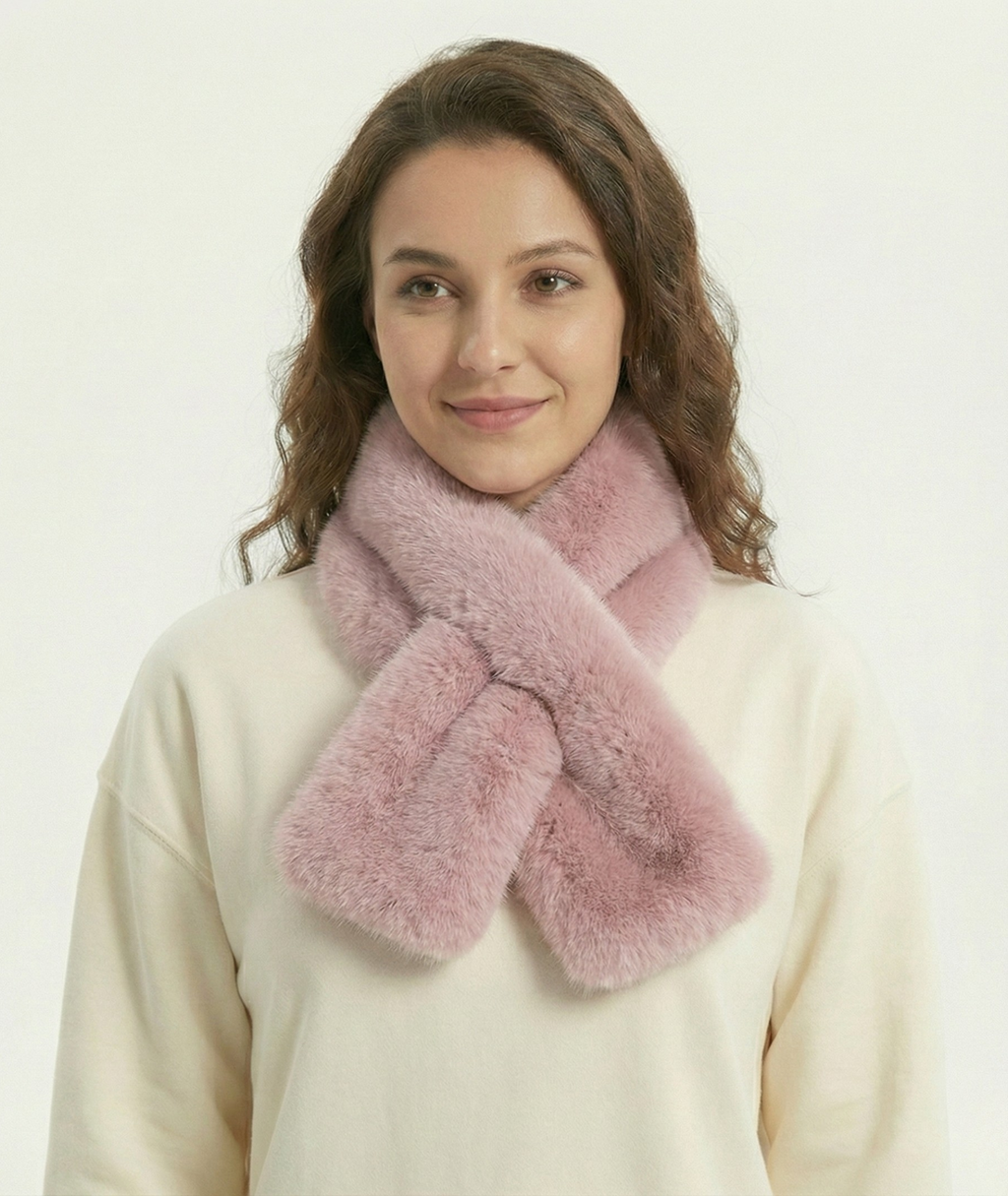 Kuscheliger Kunstfell-Halswärmer