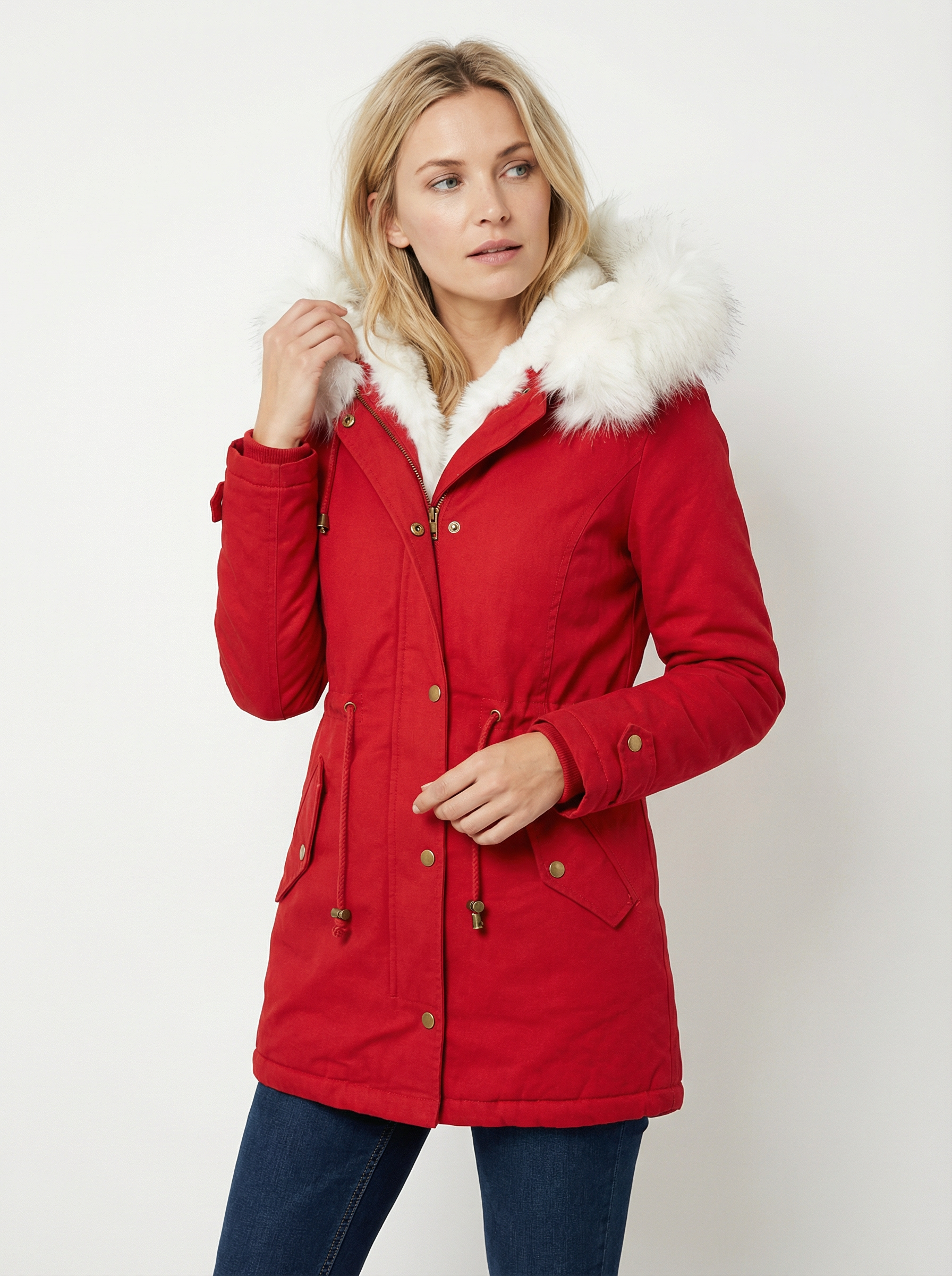 Kuscheliger Baumwoll-Parka mit Kapuze