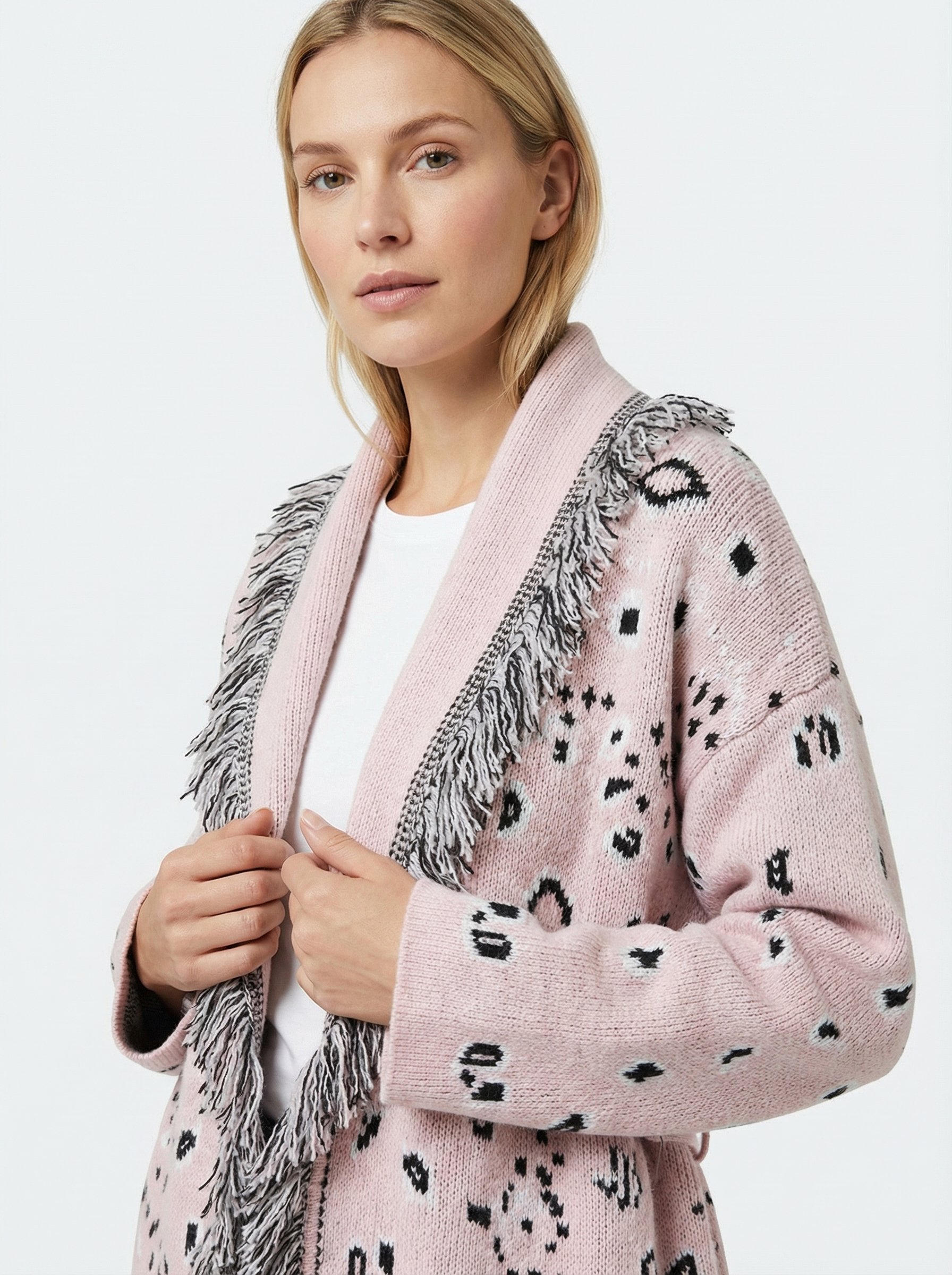 Kuscheliger Strick-Cardigan mit Kapuze