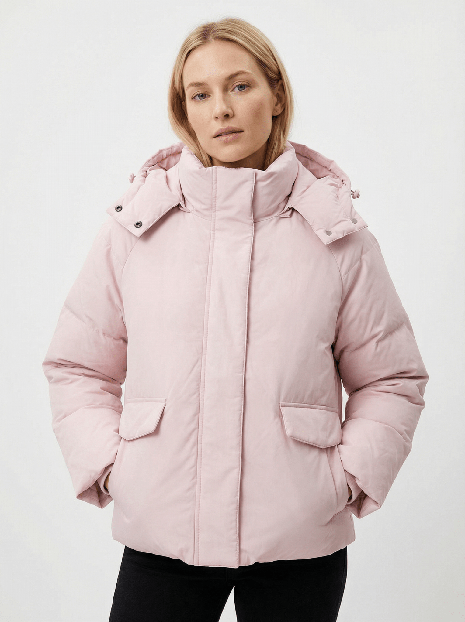 Warme Winterjacke mit Stehkragen
