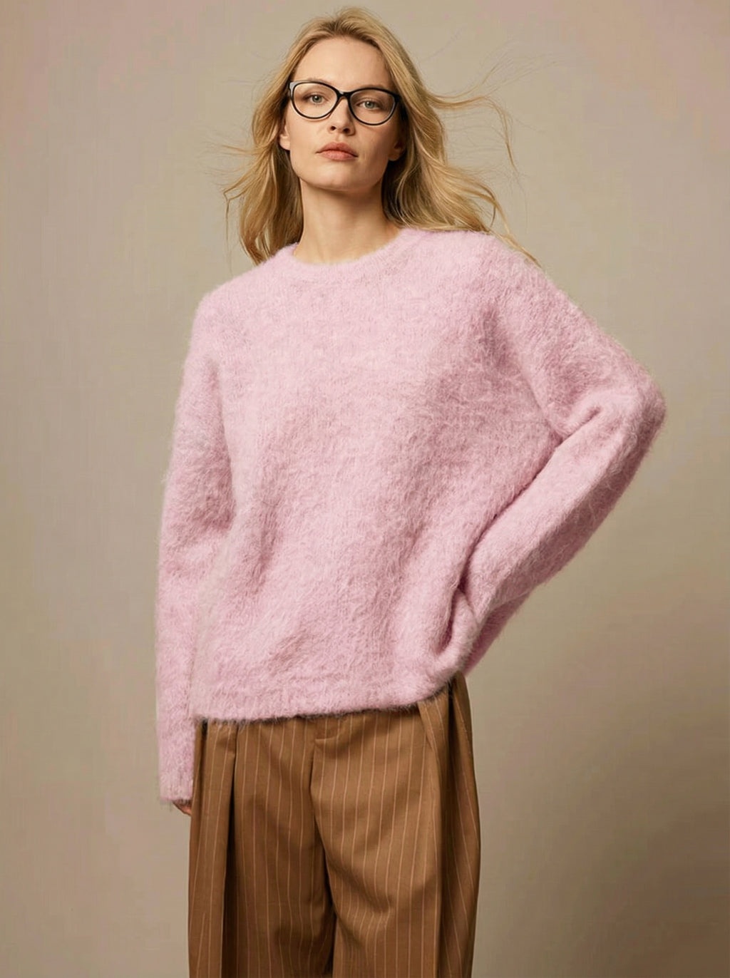 Kuscheliger Loose Fit Alpaka-Pullover