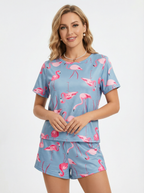 Weiches Pyjama-Set mit Cartoon-Print