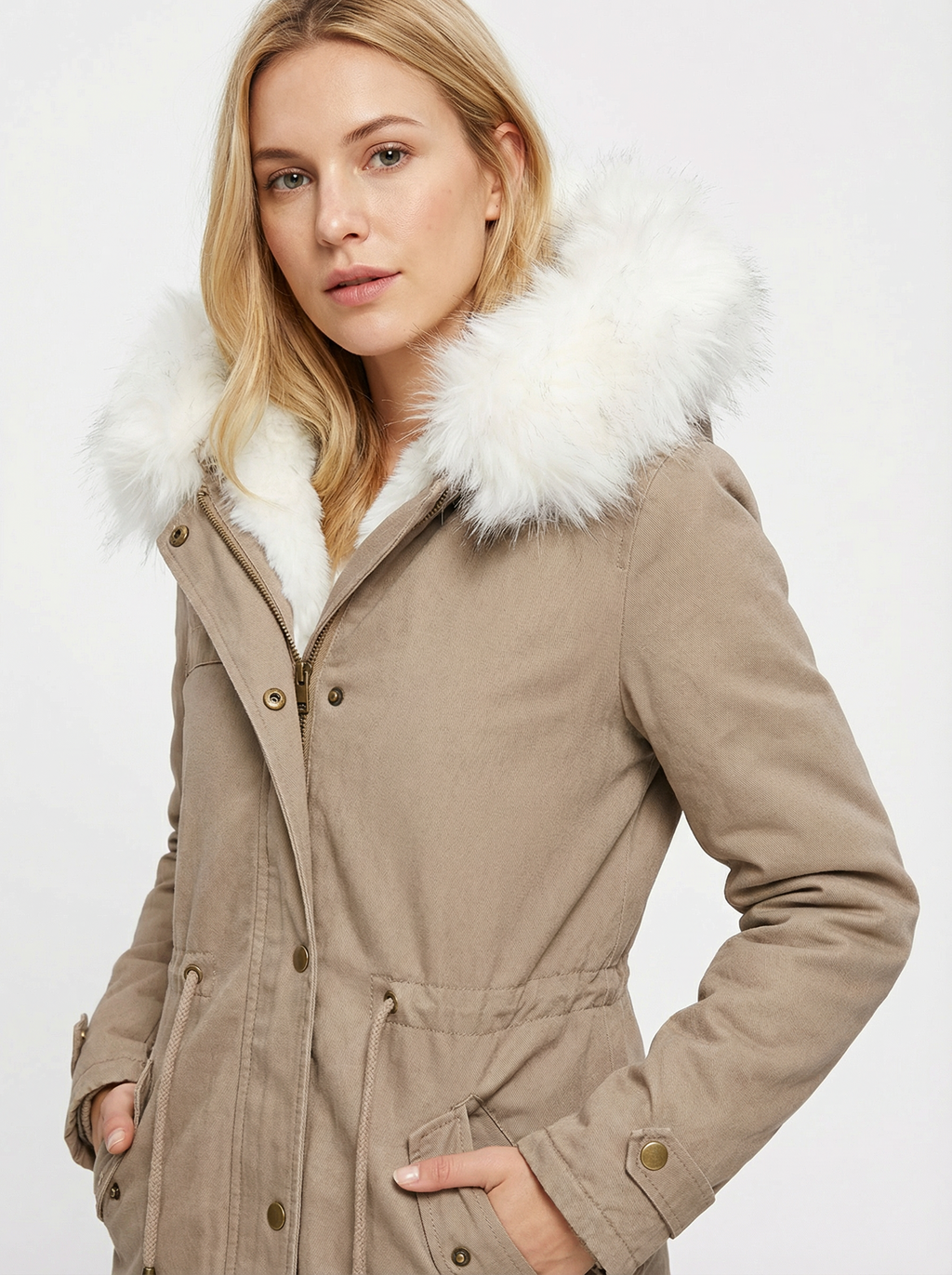 Kuscheliger Baumwoll-Parka mit Kapuze