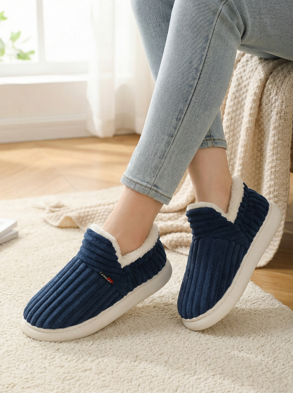 Warme Fell-Pantoffeln