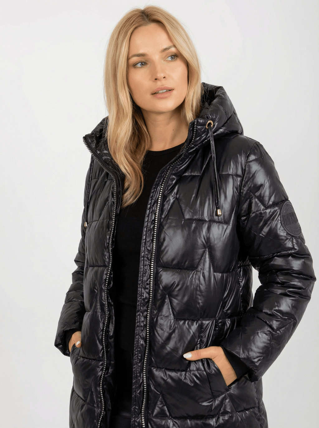 Baumwoll-Übergangsjacke mit Kapuze