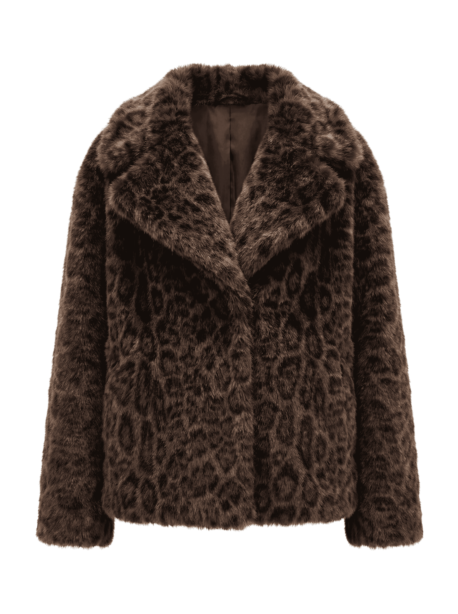 Eleganter Warmer Kunstfell-Mantel