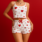 Luftiges Pyjama-Set mit Spaghetti-Trägern