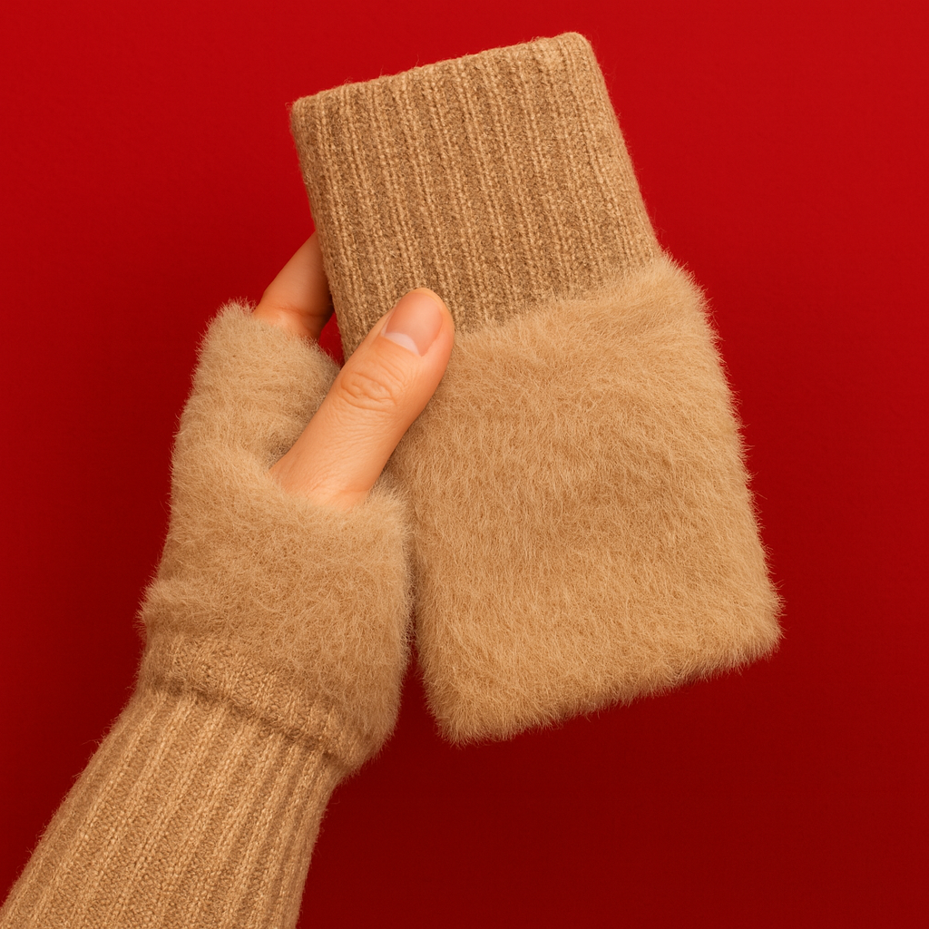 Kuschelige Plüsch-Stulpen