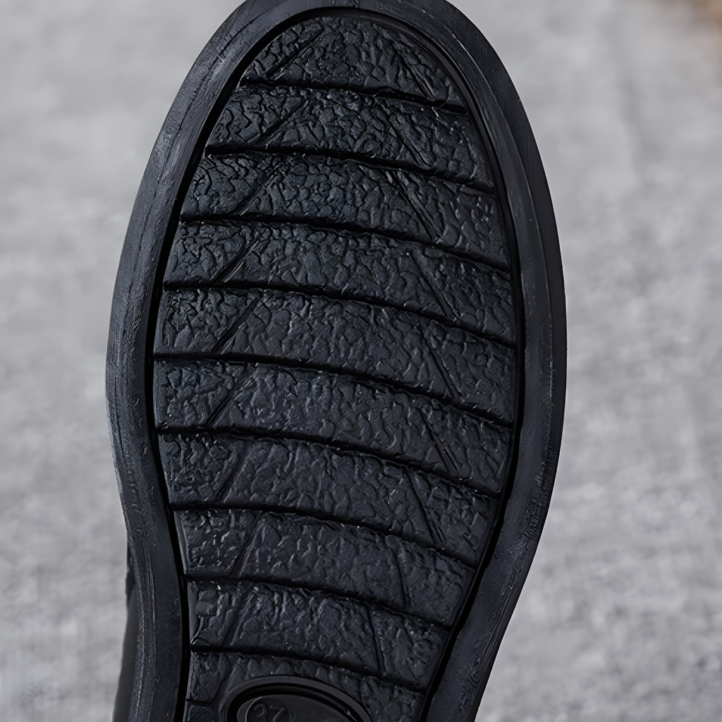 Warme Kunstleder-Boots mit Plüschfutter