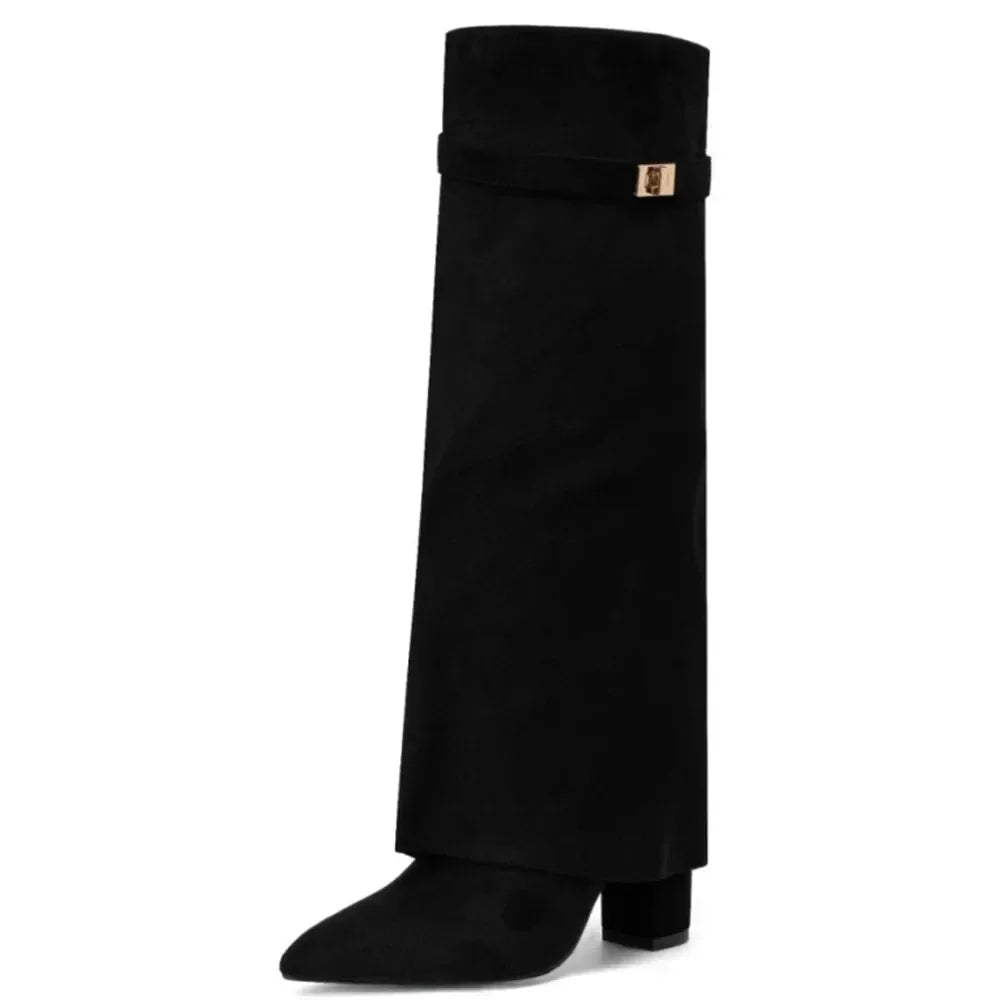 Elegante Microfaser-Stiefel