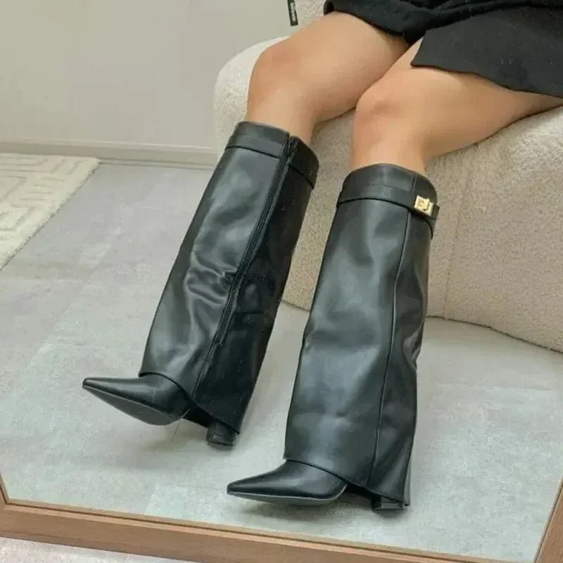 Elegante Microfaser-Stiefel