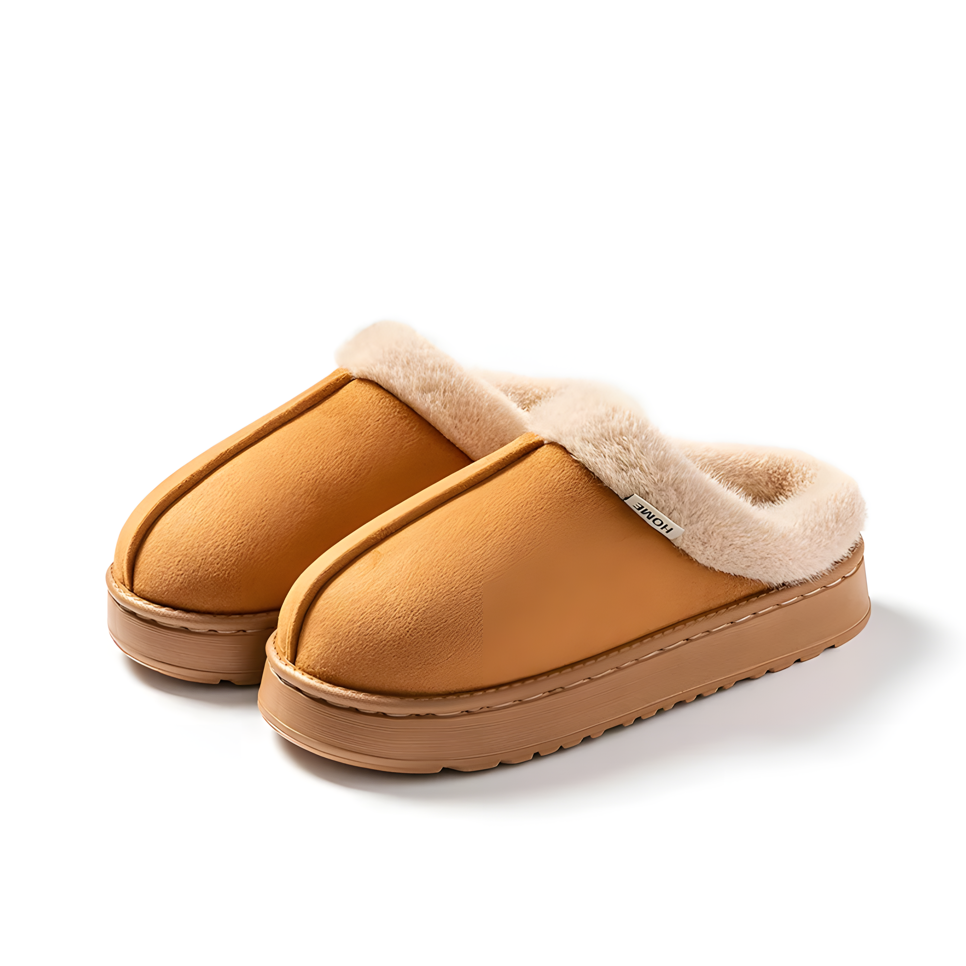 Warme Hausschuhe in Wildleder-Optik