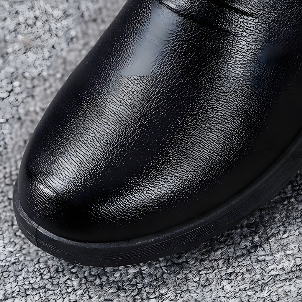 Warme Kunstleder-Boots mit Plüschfutter