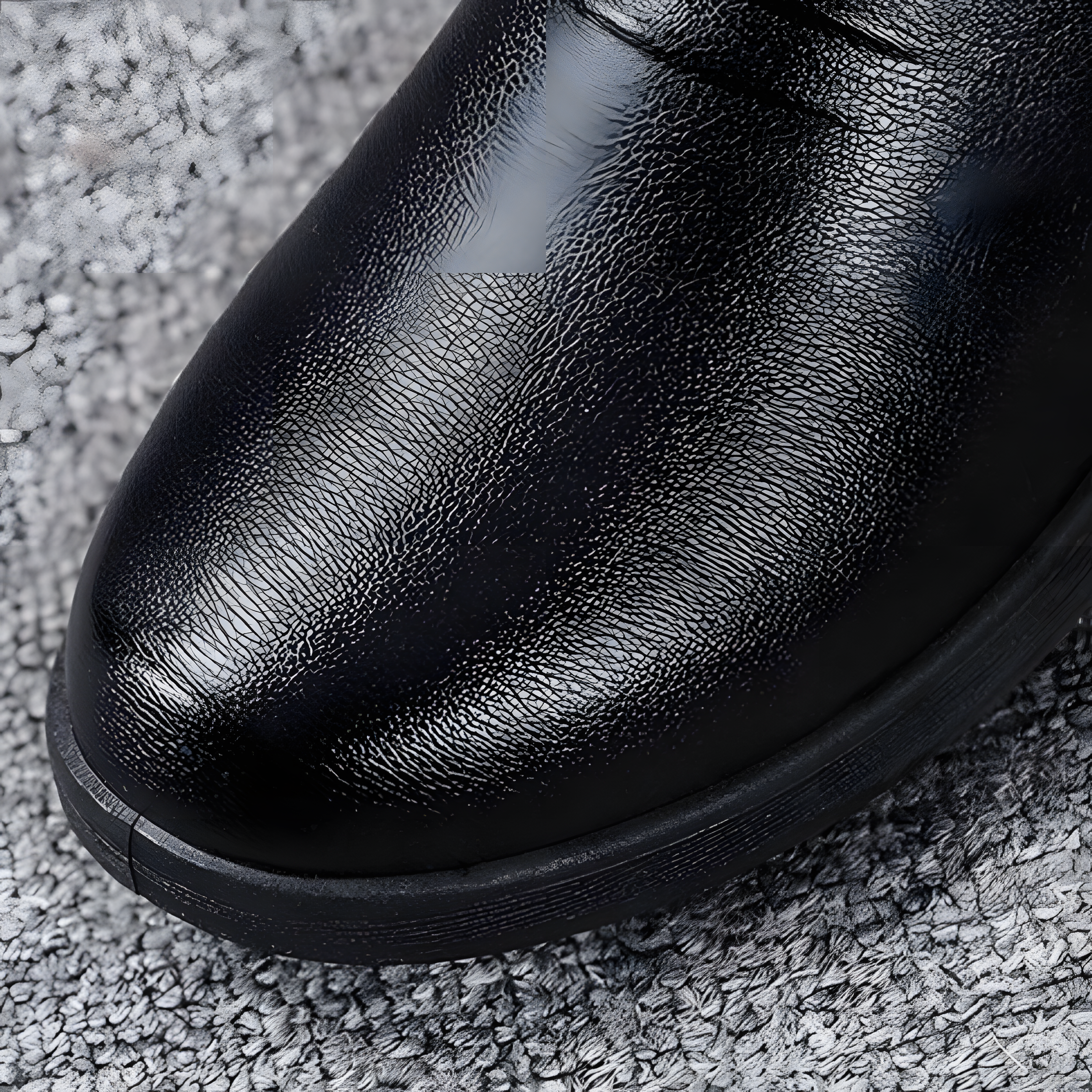 Warme Kunstleder-Boots mit Plüschfutter