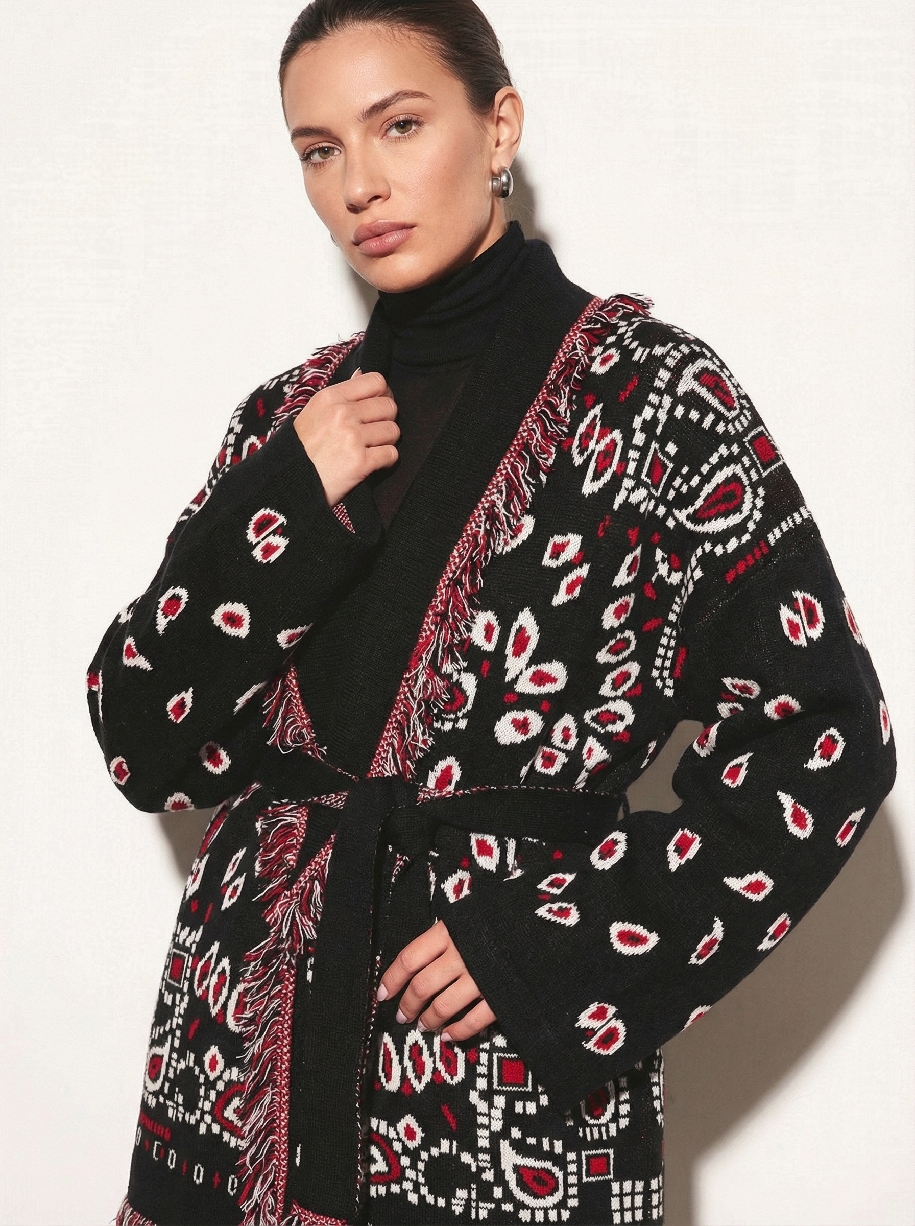 Kuscheliger Strick-Cardigan mit Kapuze