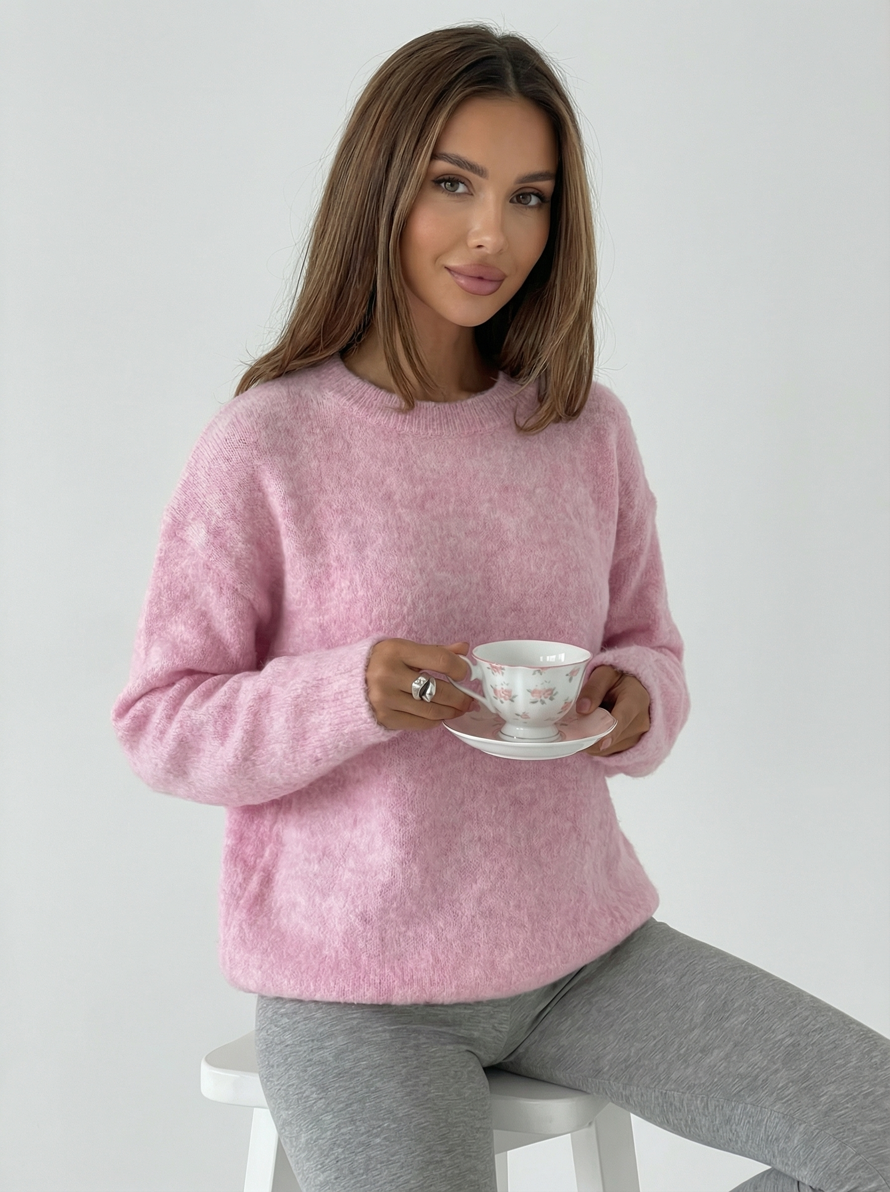 Oversized Strickpullover aus Wolle