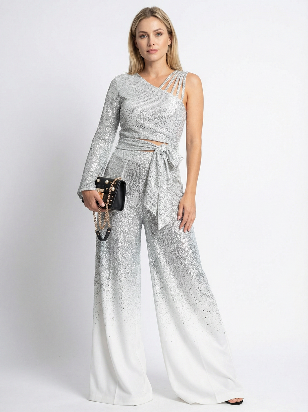 Fließender Jumpsuit mit Ein-Schulter-Träger