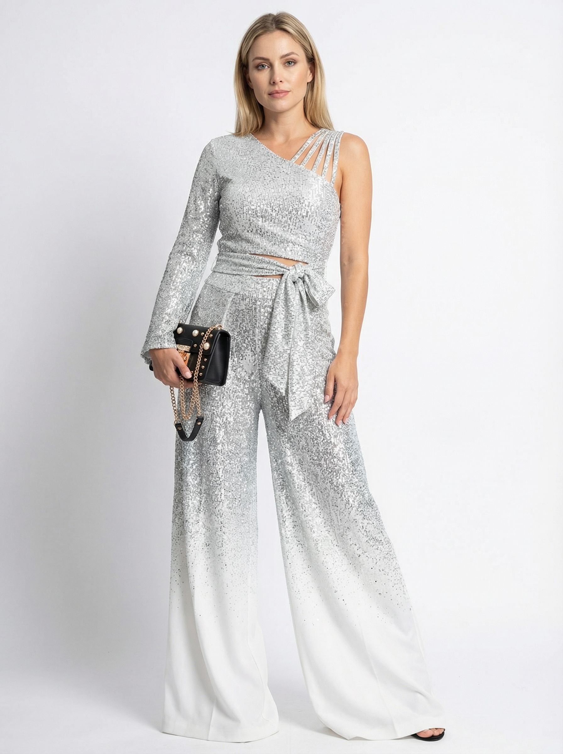 Fließender Jumpsuit mit Ein-Schulter-Träger