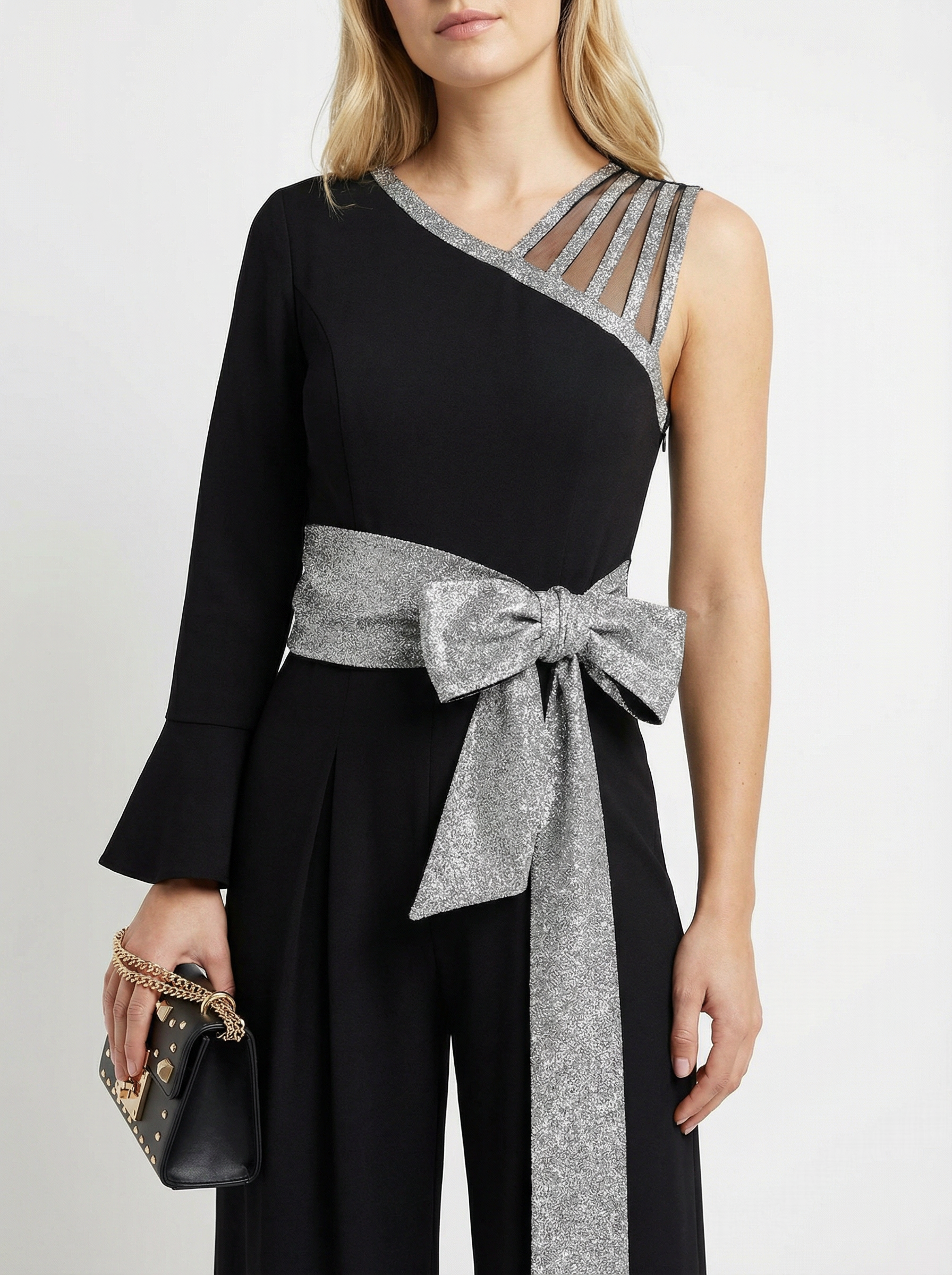 Fließender Jumpsuit mit Ein-Schulter-Träger