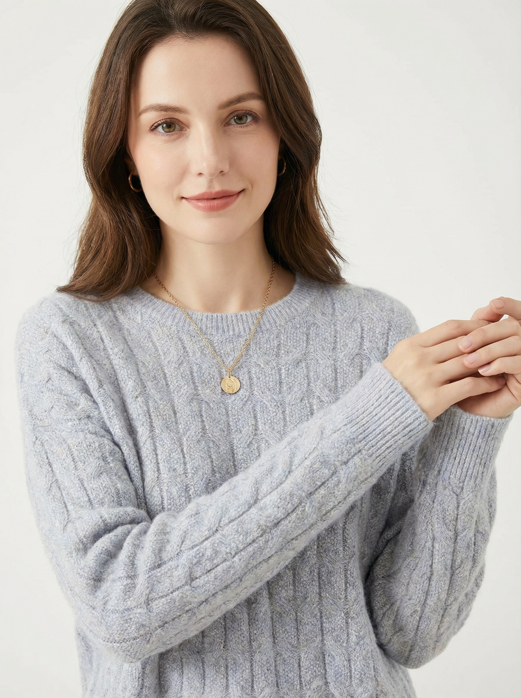 Kuscheliger Woll-Pullover mit O-Ausschnitt