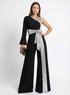 Fließender Jumpsuit mit Ein-Schulter-Träger