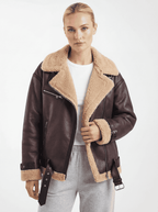 Doppelseitiger Mantel mit Gürtel