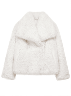 Eleganter Warmer Kunstfell-Mantel