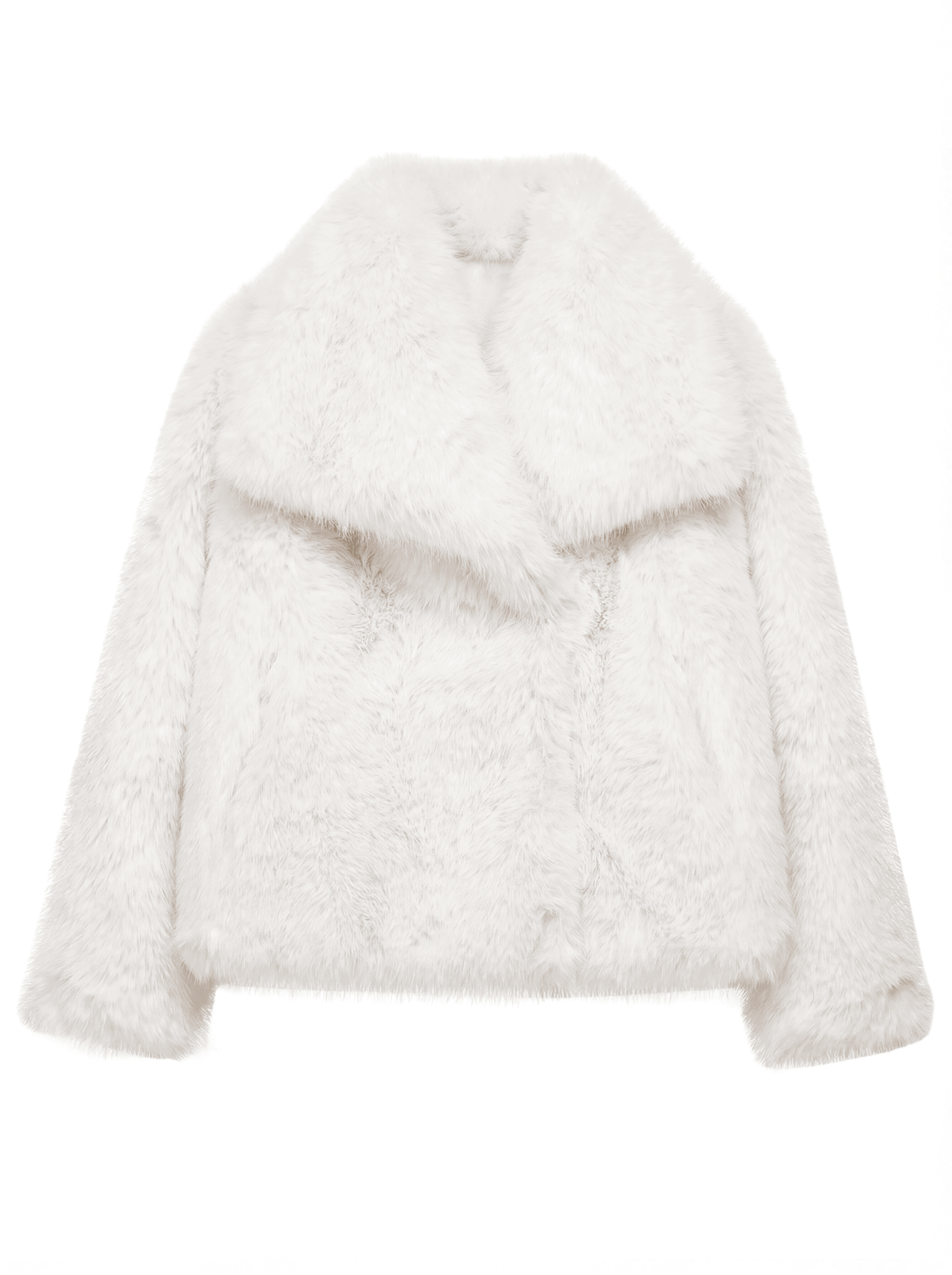 Eleganter Warmer Kunstfell-Mantel