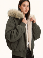 Kuscheliger, warmer Parka mit Pelzkragen