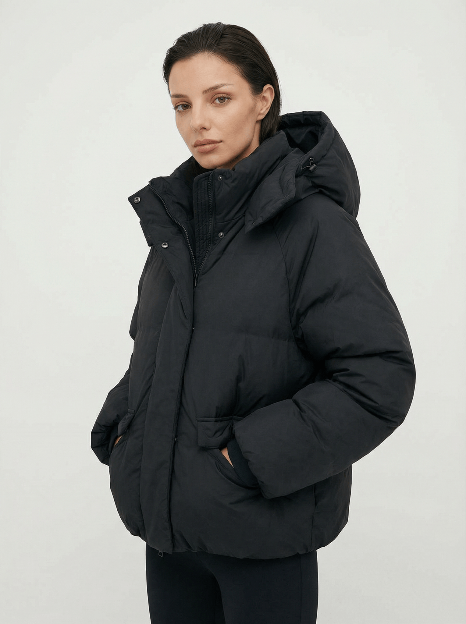 Warme Winterjacke mit Stehkragen