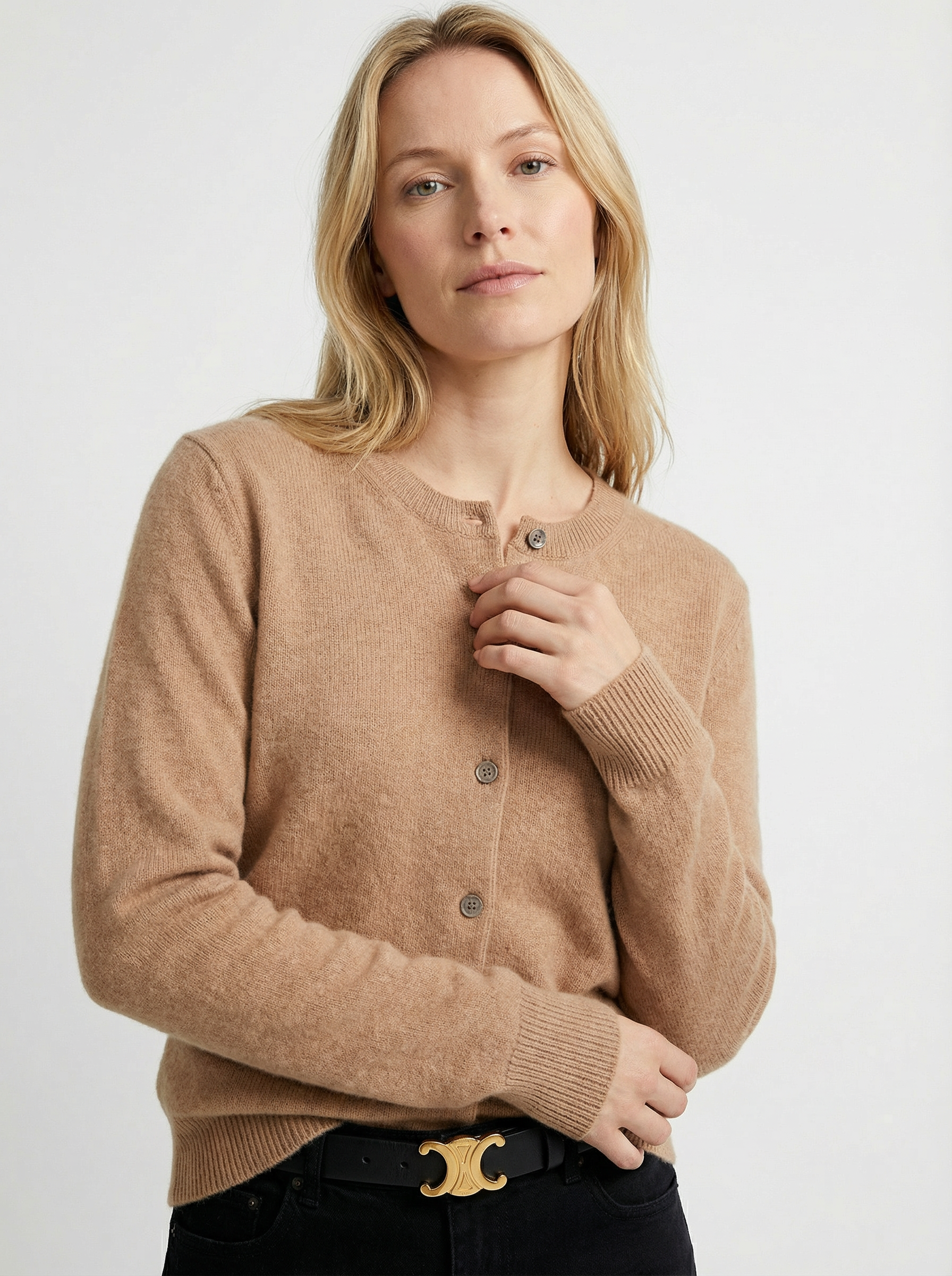 Kuschelige Strickjacke mit Knopfleiste