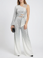 Fließender Jumpsuit mit Ein-Schulter-Träger