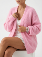 Kuschelige Strickjacke mit V-Ausschnitt