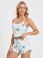 Luftiges Pyjama-Set mit Spaghetti-Trägern