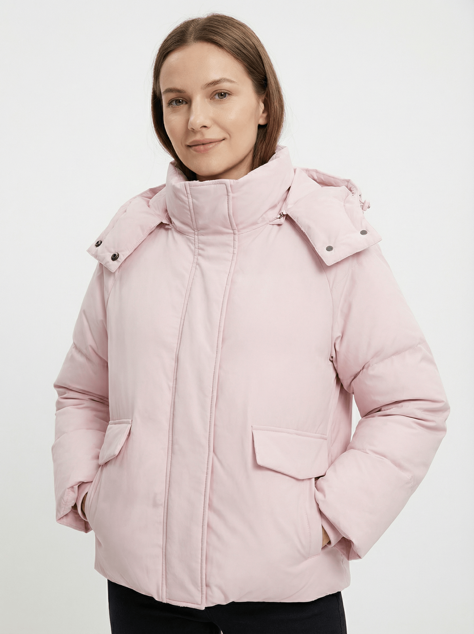 Warme Winterjacke mit Stehkragen