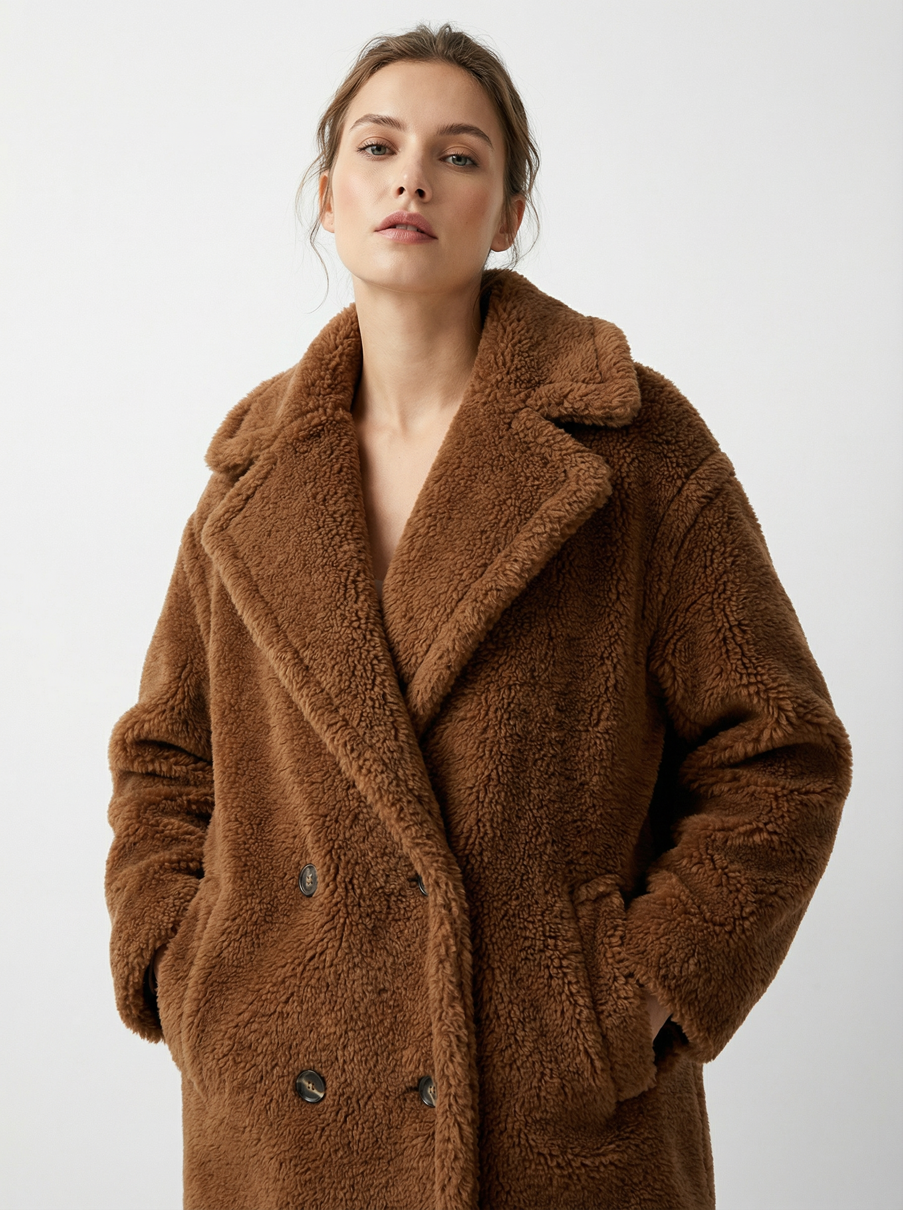 Kuscheliger Oversized Alpaka-Woll-Mantel