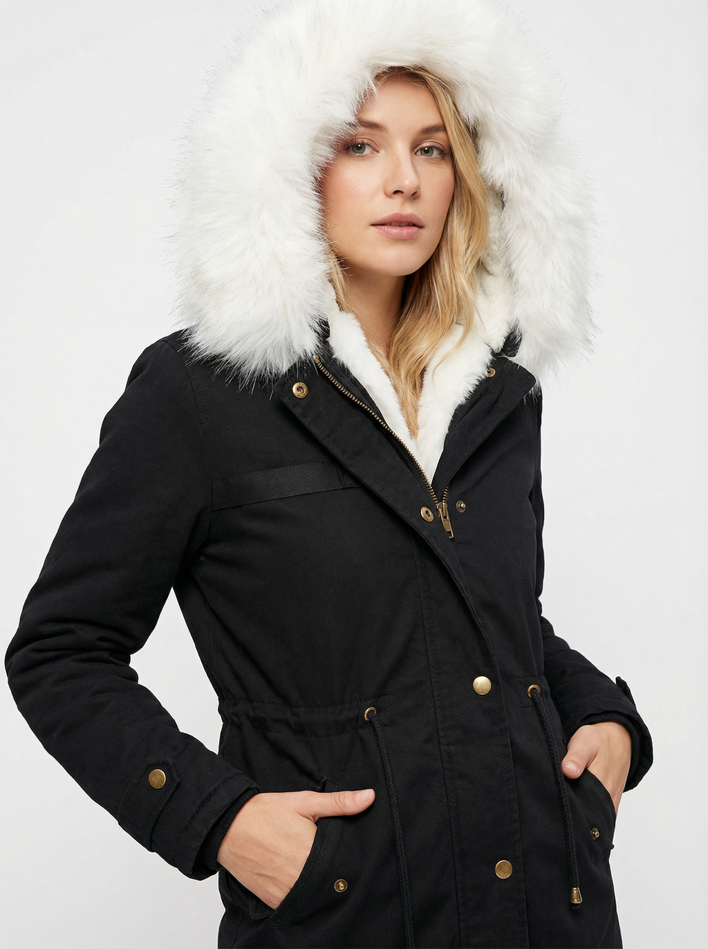 Kuscheliger Baumwoll-Parka mit Kapuze