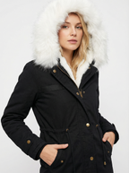 Kuscheliger Baumwoll-Parka mit Kapuze