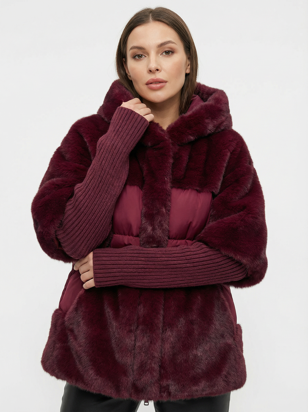 Warmer Oversized Parka mit Kunstpelz