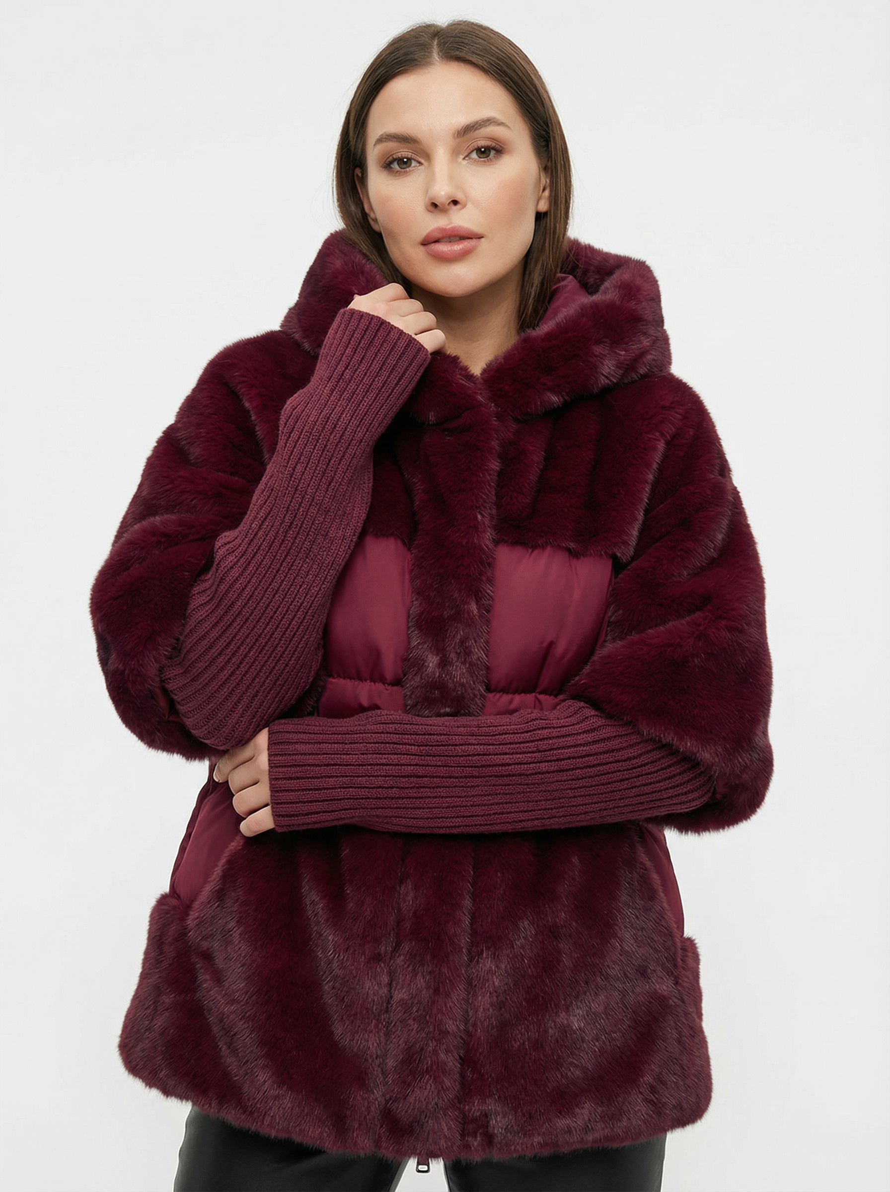 Warmer Oversized Parka mit Kunstpelz