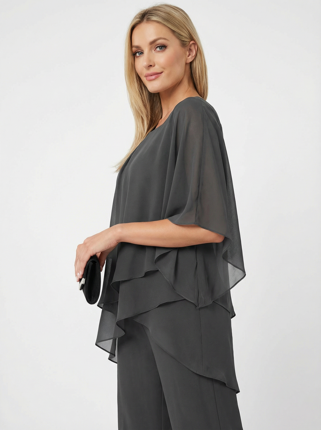 Eleganter Baumwoll-Mix Zweiteiler mit schulterfreiem Schnitt